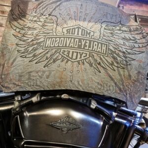 Vintage-inspired Harley-Davidson Motorcycle Scarf 🏍️🧣 #Vintage #HarleyDavidson